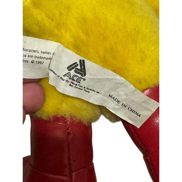 Looney Tunes 1997 Tweety Ice Skating Christmas Hat Stuffed Plush Doll Toy 10” - Picture 7 of 11